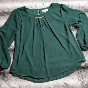 Dark Green Meraki Long Sleeve Top